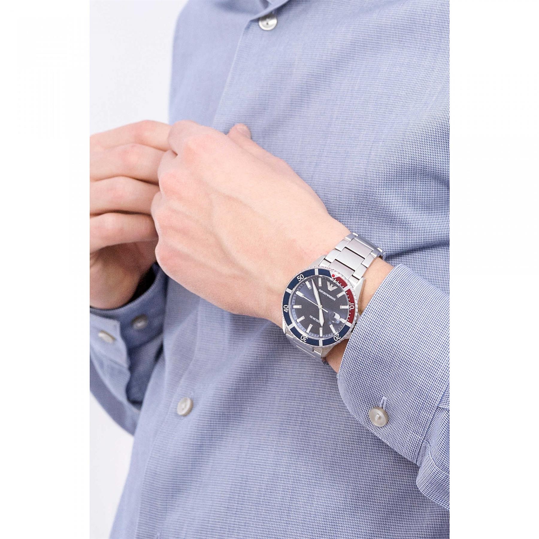 Emporio Armani AR11339 Three-Hand Date Stainless Steel Men's Watch Emporio Armani AR11339 Three-Hand Date Stainless Steel Men's Watch